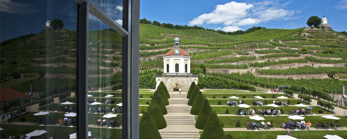 Schloss Wackerbarth Barocke Weinbergterrassen – Schloss Wackerbarth in seiner ganzen Pracht